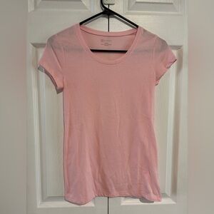 Light Pink Scoop Neck Tee